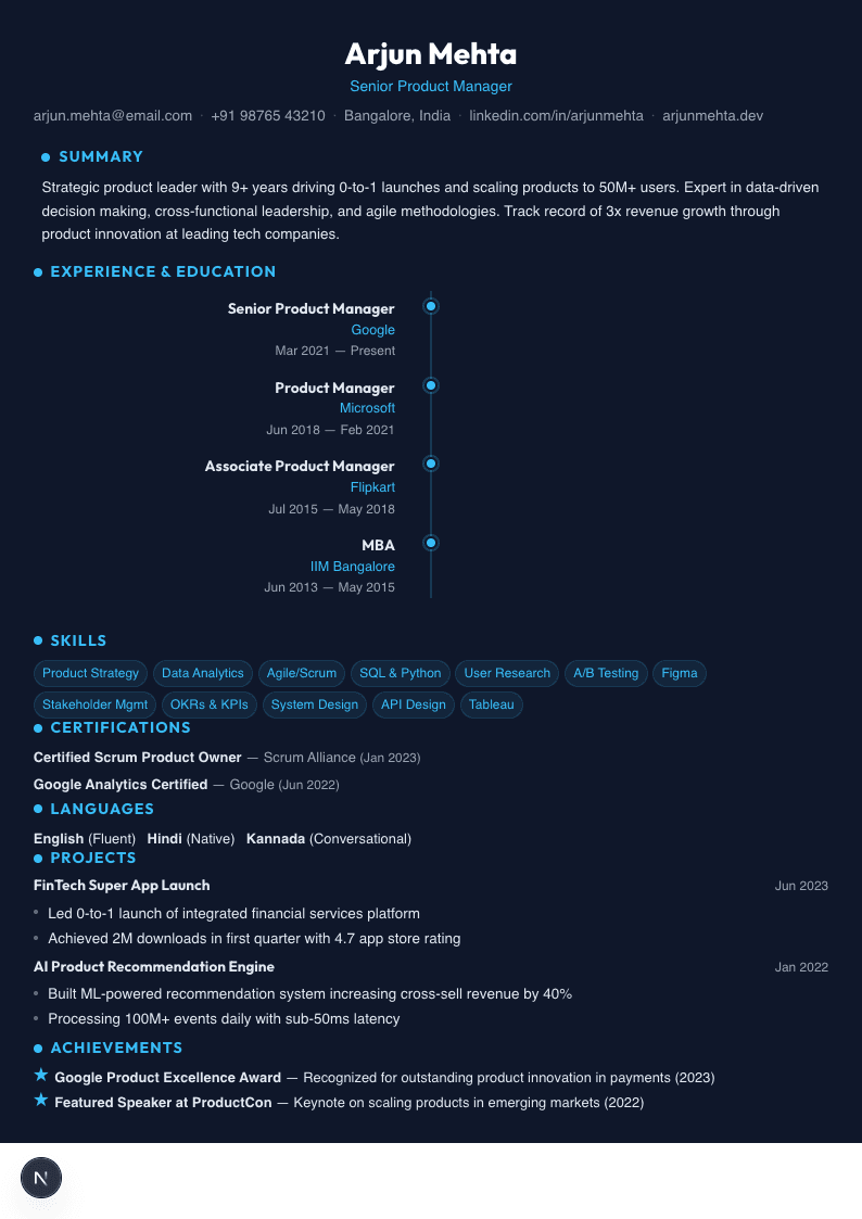 Timeline Dark Preview