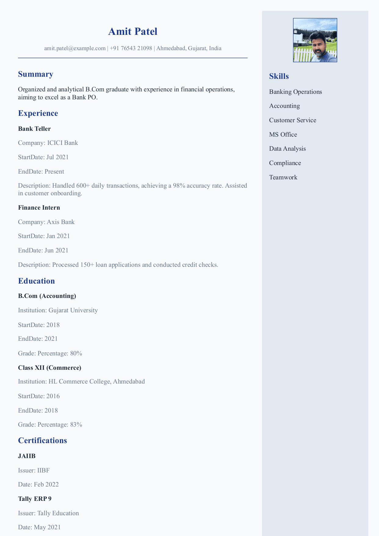 Bank PO (Right Sidebar)