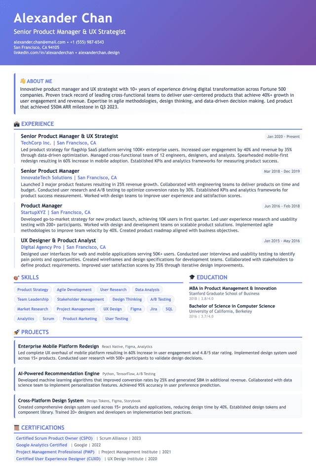 Professional Finance Executive Resume Example for Canada 2027 (ATS ...